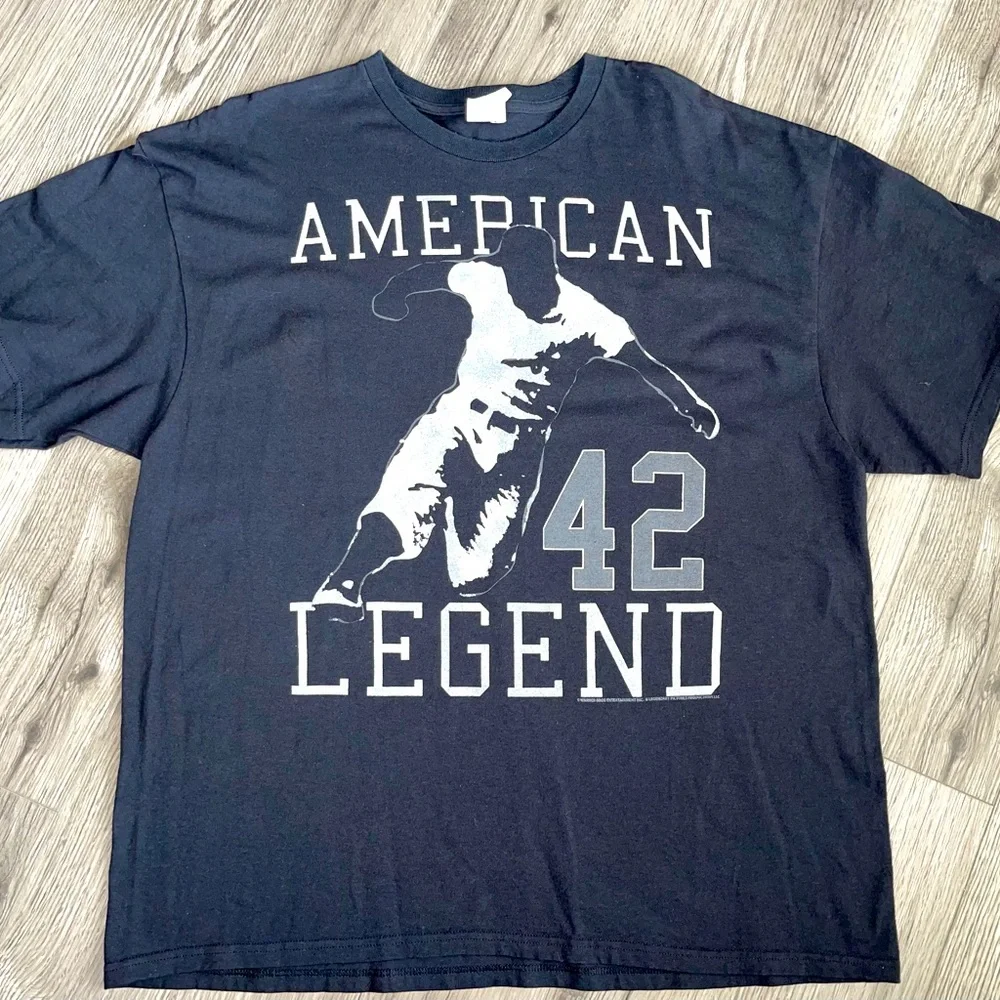 Throwback American legend Jackie Robinson #42 T-Shirt Mens size 2XL